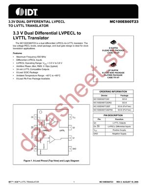 MC100ES60T23EF datasheet  